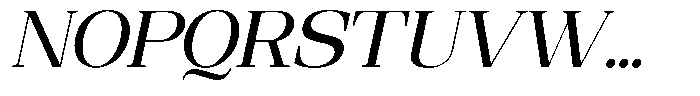 Ethically Serif Medium Semi Expanded Slanted Font UPPERCASE