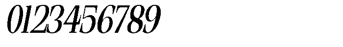 Ethically Serif Semi Bold Condensed Slanted Font OTHER CHARS