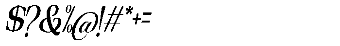 Ethically Serif Semi Bold Condensed Slanted Font OTHER CHARS