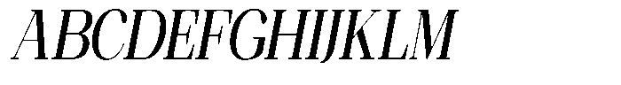Ethically Serif Semi Bold Condensed Slanted Font UPPERCASE