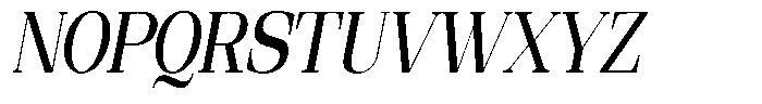 Ethically Serif Semi Bold Condensed Slanted Font UPPERCASE