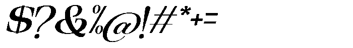 Ethically Serif Semi Bold Expanded Slanted Font OTHER CHARS