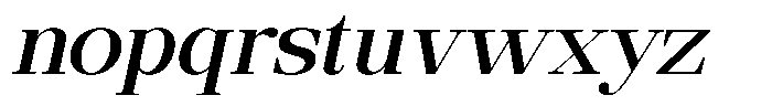Ethically Serif Semi Bold Expanded Slanted Font LOWERCASE