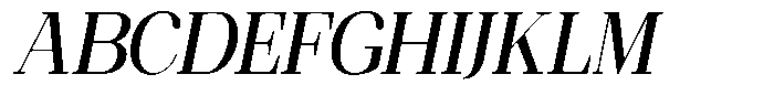 Ethically Serif Semi Bold Semi Condensed Italic Font UPPERCASE