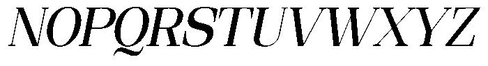 Ethically Serif Semi Bold Semi Condensed Italic Font UPPERCASE