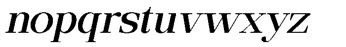 Ethically Serif Semi Bold Semi Expanded Slanted Font LOWERCASE