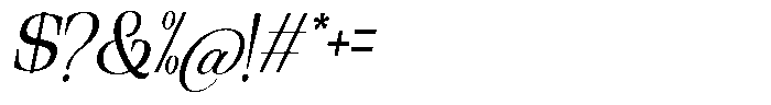 Ethically Serif Semi Condensed Slanted Font OTHER CHARS