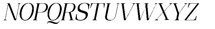 Ethically Serif Semi Condensed Slanted Font UPPERCASE