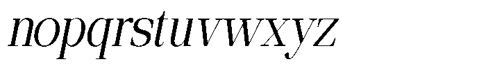 Ethically Serif Semi Condensed Slanted Font LOWERCASE
