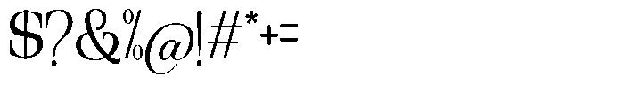 Ethically Serif Semi Condensed Font OTHER CHARS