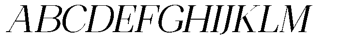 Ethically Serif Semi Expanded Slanted Font UPPERCASE