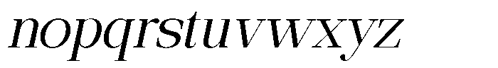 Ethically Serif Semi Expanded Slanted Font LOWERCASE