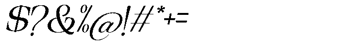 Ethically Serif Slanted Font OTHER CHARS