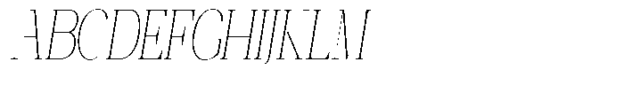 Ethically Serif Thin Condensed Slanted Font UPPERCASE