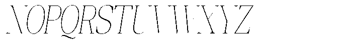 Ethically Serif Thin Condensed Slanted Font UPPERCASE