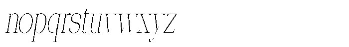 Ethically Serif Thin Condensed Slanted Font LOWERCASE