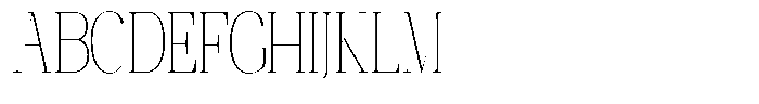 Ethically Serif Thin Condensed Font UPPERCASE