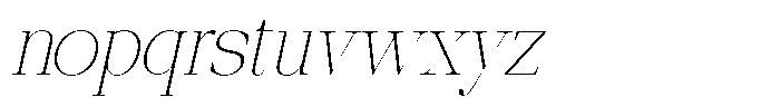 Ethically Serif Thin Expanded Slanted Font LOWERCASE