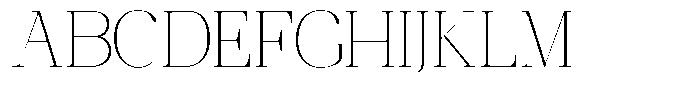 Ethically Serif Thin Expanded Font UPPERCASE