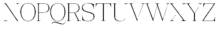 Ethically Serif Thin Expanded Font UPPERCASE