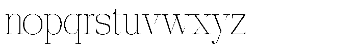 Ethically Serif Thin Expanded Font LOWERCASE