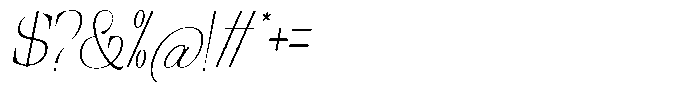 Ethically Serif Thin Semi Condensed Slanted Font OTHER CHARS