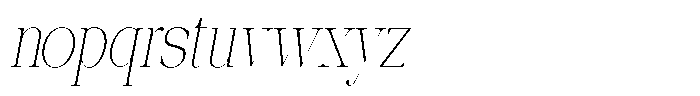 Ethically Serif Thin Semi Condensed Slanted Font LOWERCASE