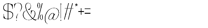 Ethically Serif Thin Semi Condensed Font OTHER CHARS