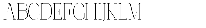 Ethically Serif Thin Semi Condensed Font UPPERCASE