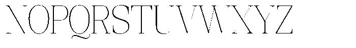 Ethically Serif Thin Semi Condensed Font UPPERCASE