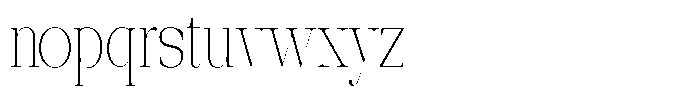 Ethically Serif Thin Semi Condensed Font LOWERCASE