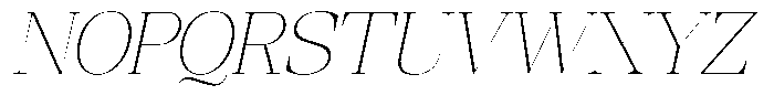 Ethically Serif Thin Semi Expanded Slanted Font UPPERCASE