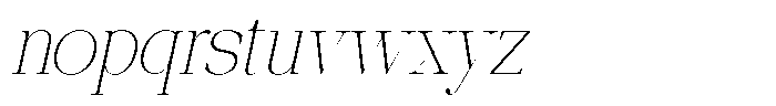 Ethically Serif Thin Semi Expanded Slanted Font LOWERCASE
