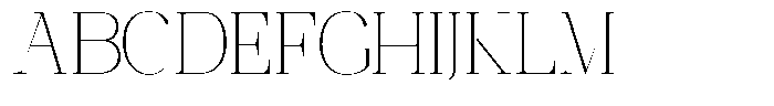 Ethically Serif Thin Semi Expanded Font UPPERCASE