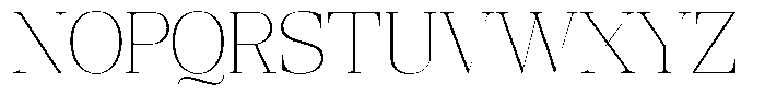 Ethically Serif Thin Semi Expanded Font UPPERCASE