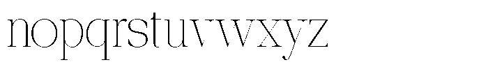 Ethically Serif Thin Semi Expanded Font LOWERCASE