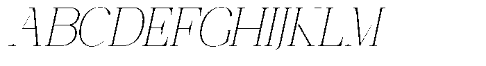 Ethically Serif Thin Slanted Font UPPERCASE