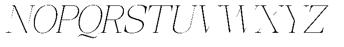 Ethically Serif Thin Slanted Font UPPERCASE