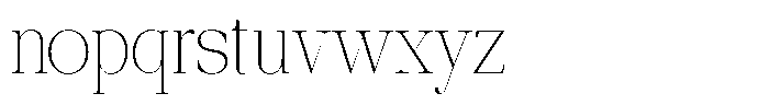 Ethically Serif Thin Font LOWERCASE