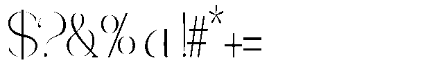 Ethiven Qastron Condensed Regular Font OTHER CHARS