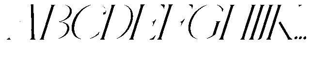 Ethiven Qastron Expanded Italic Regular Font UPPERCASE