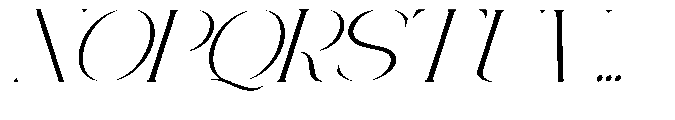 Ethiven Qastron Expanded Italic Regular Font UPPERCASE