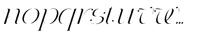 Ethiven Qastron Expanded Italic Regular Font LOWERCASE