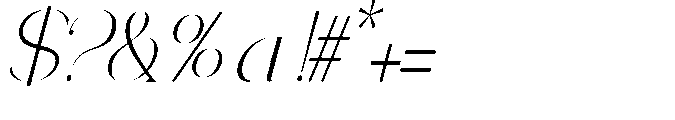 Ethiven Qastron Italic Regular Font OTHER CHARS