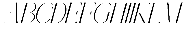 Ethiven Qastron Italic Regular Font UPPERCASE