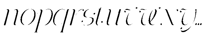 Ethiven Qastron Italic Regular Font LOWERCASE