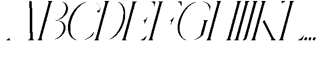 Ethiven Qastron Italic Scale Regular Font UPPERCASE