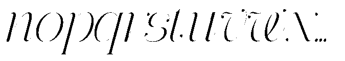 Ethiven Qastron Italic Scale Regular Font LOWERCASE