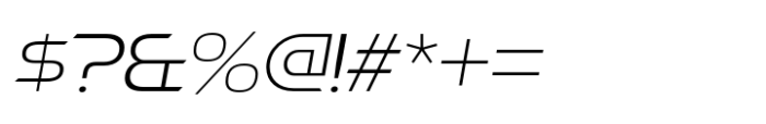 Ethnocentric Thin Italic Font OTHER CHARS