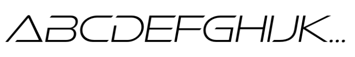 Ethnocentric Thin Italic Font UPPERCASE